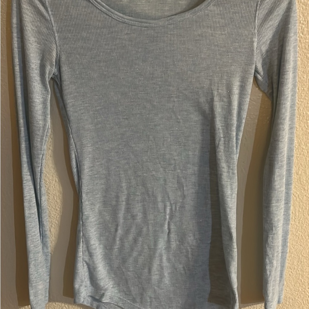 Mossimo Supply Co. Sky Blue Ribbed Bodysuit